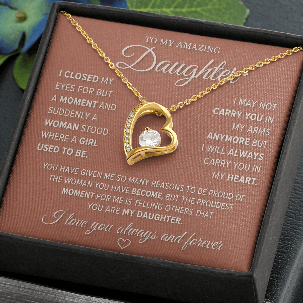 To My Amazing Daughter – Forever Love Necklace