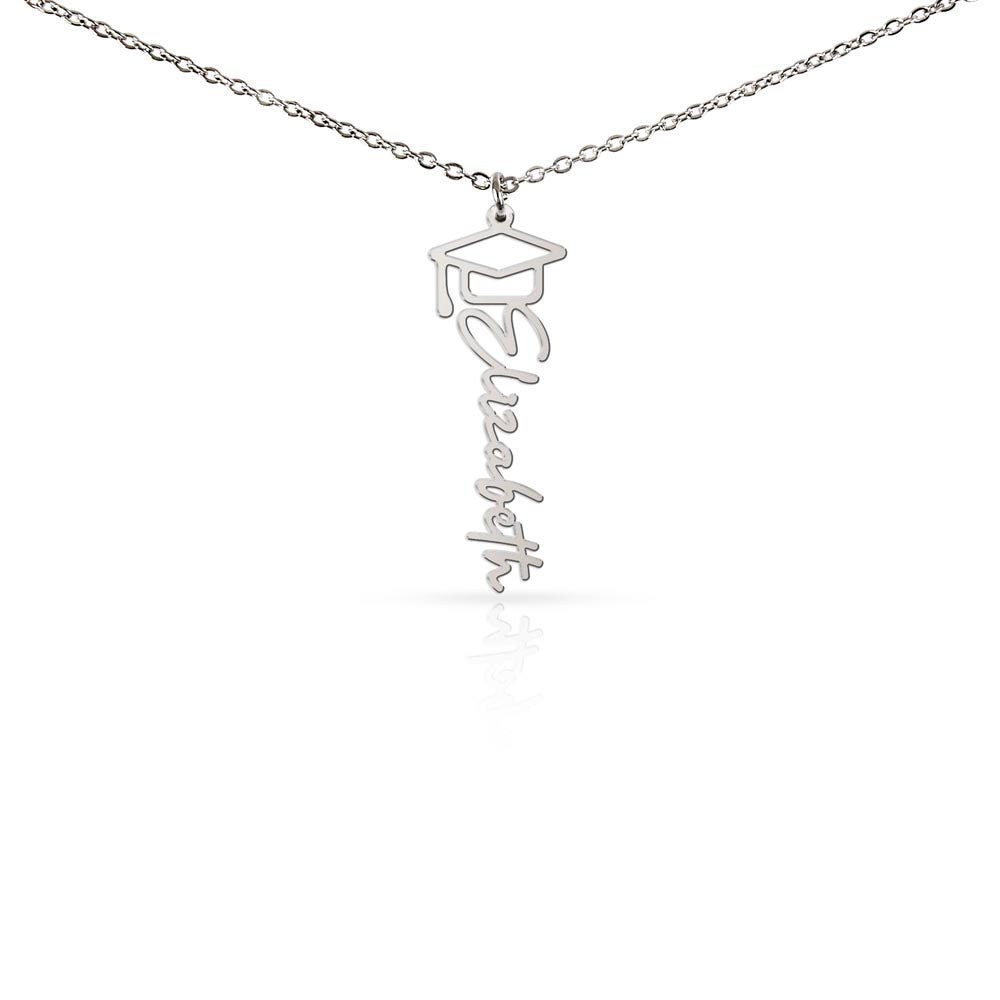 Personalized Graduation Cap Name Necklace - Custom Senior 2026 Gift