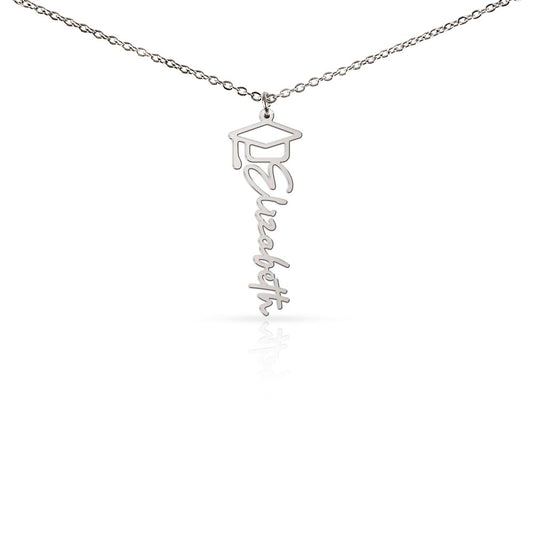 Personalized Graduation Cap Name Necklace - Custom Senior 2026 Gift