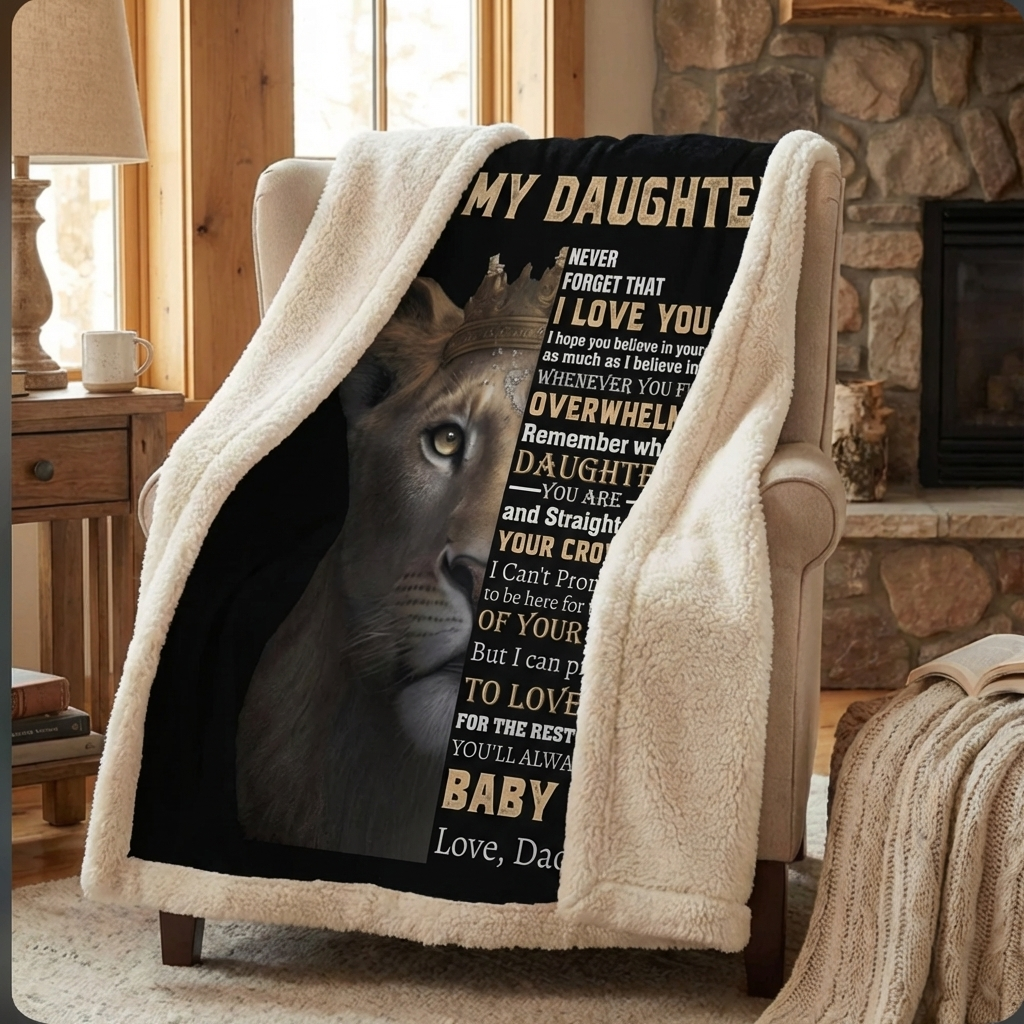To My Daughter – Never Forget I Love You Blanket