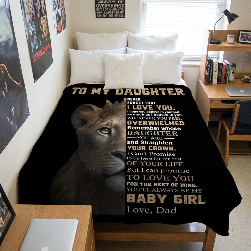 To My Daughter – Never Forget I Love You Blanket