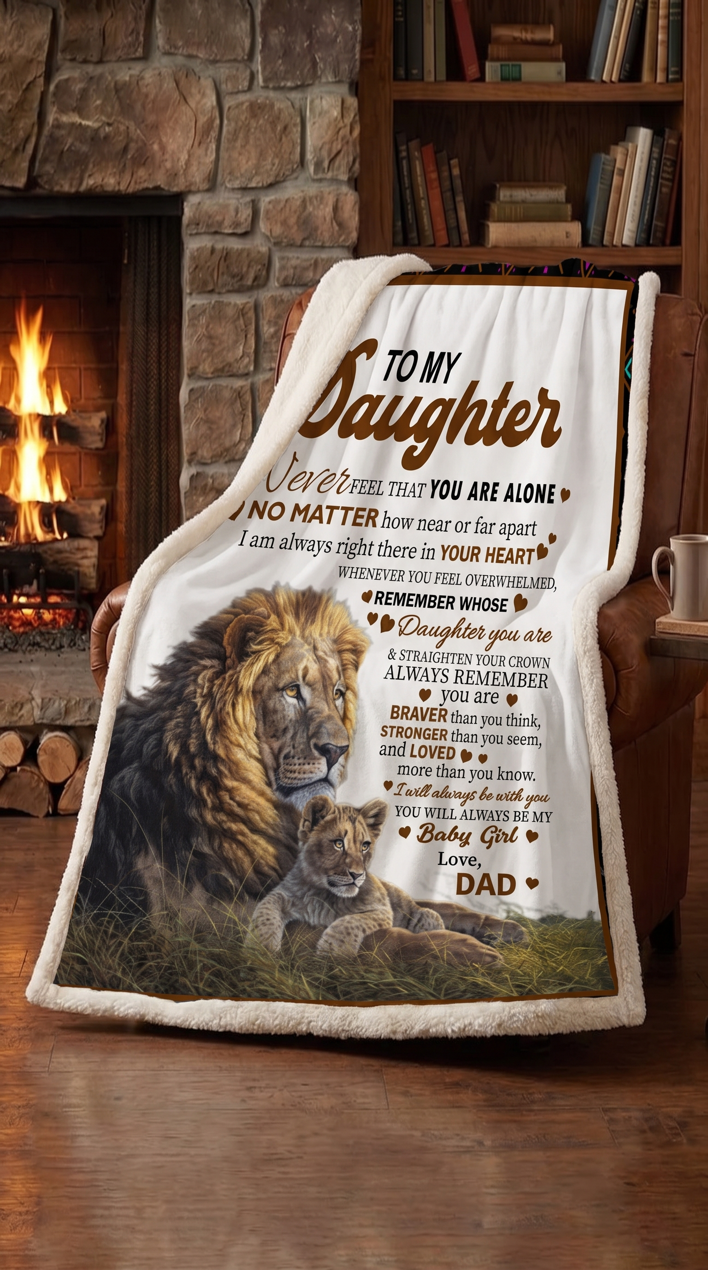 To My Daughter – You’re Never Alone Blanket