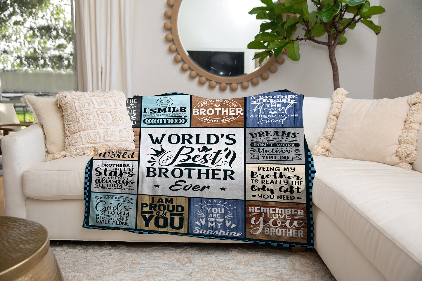 World's Best Brother Blanket | Birthday, Christmas, Valentine's Day Gift